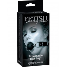 Черный кляп с дырочками Breathable Ball Gag