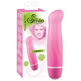 Розовый вибратор Smile Mini Trick G - 12,5 см.