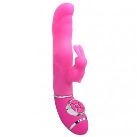 Розовый силиконовый вибратор типа babbit PURRFECT SILICONE 7INCH - 18 см.